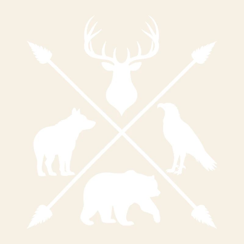 Forest Animals Wilderness Deer Wolf Bear Arrows