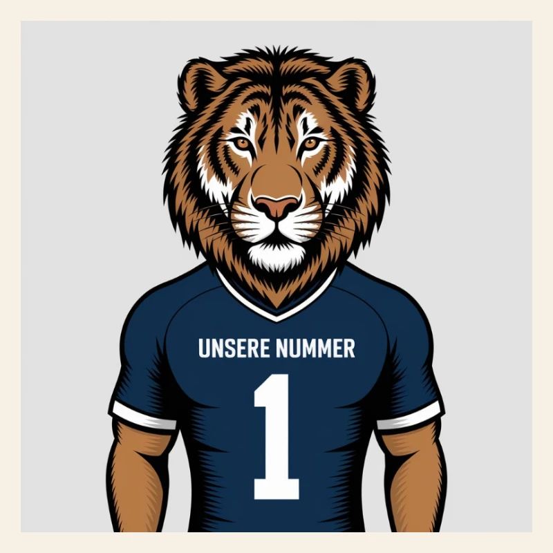 Tiger Maskottchen Jersey Druck