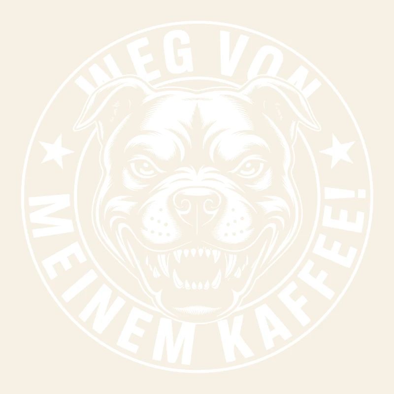 Lustiges Kaffee-Shirt mit wütendem Hund
