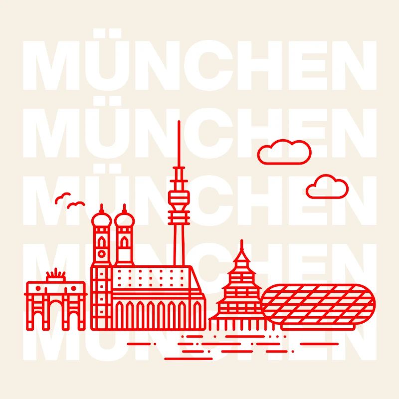 MÜNCHEN SKYLINE STACK – MIA SAN MUNICH