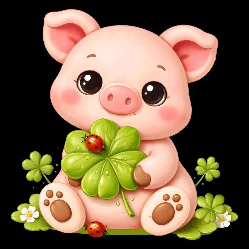 Cute piggy in marzipan look