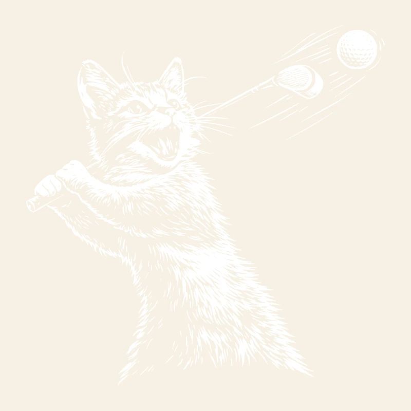 Cat Golfer Golfing