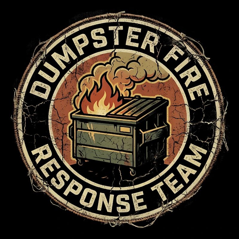 Garbage can fire response team Lustiger Müllgarbinnbra