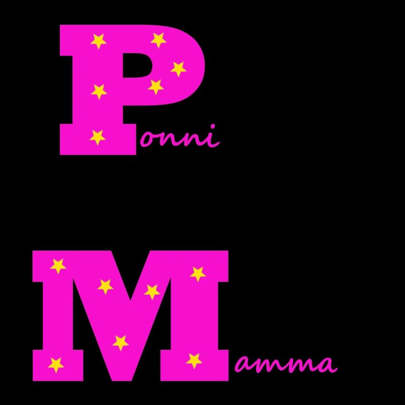 Pony-Mama rosa mit Sternen