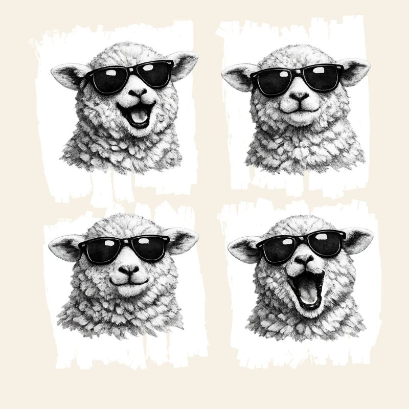 Sheep Sunglasses Quartet