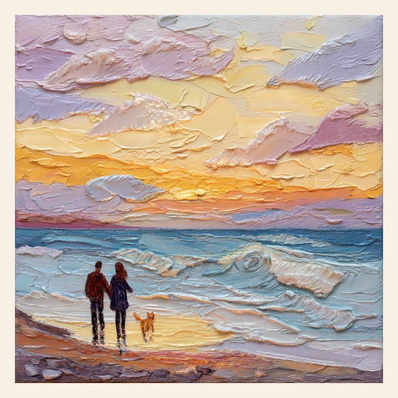 Coucher de soleil sur la mer