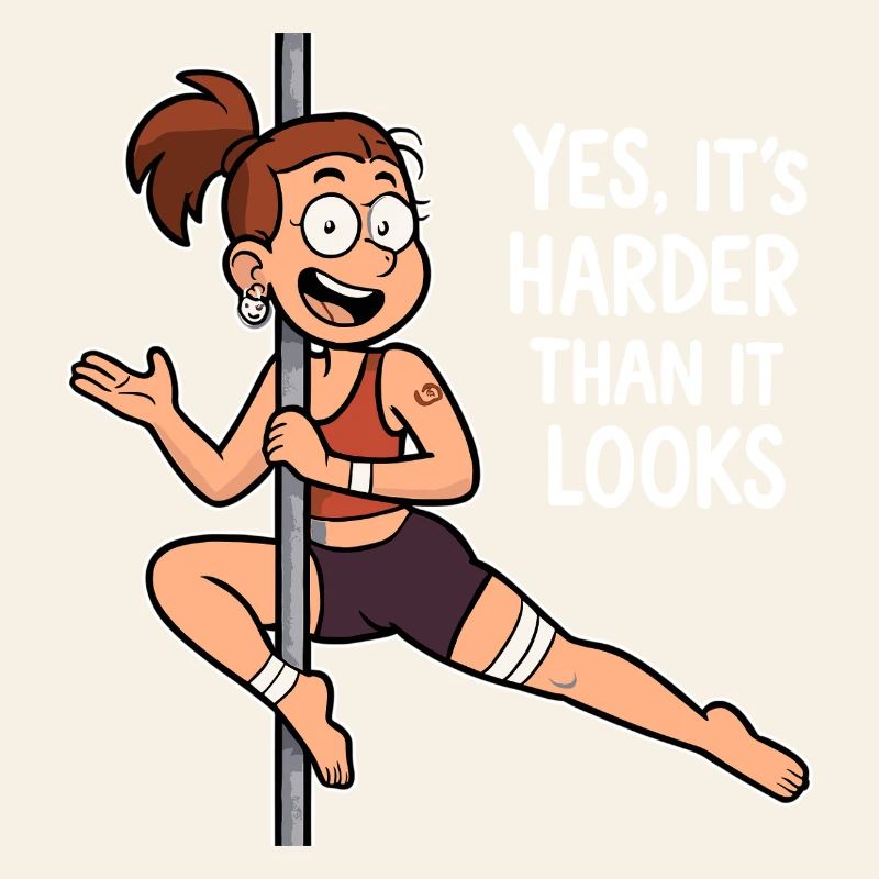 Dessin animé de pole dance – Plus difficile qu’il n’y paraît