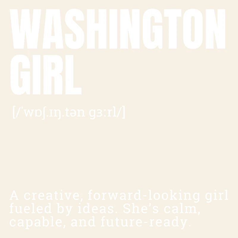 Portrait de la fille Washington Typographe