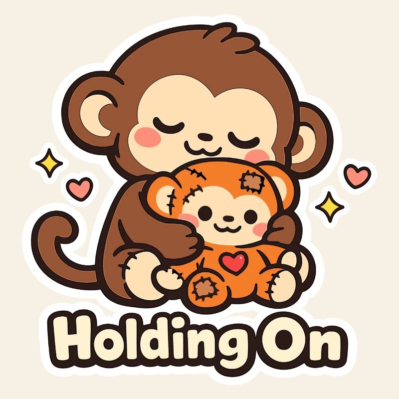 Punch Macaque Holding On