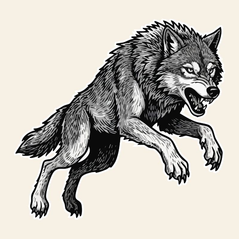 Loup Sauvage Course Mascotte Alpha Wolf