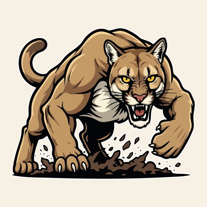 Cougar Berglöwe Wildmaskottchen