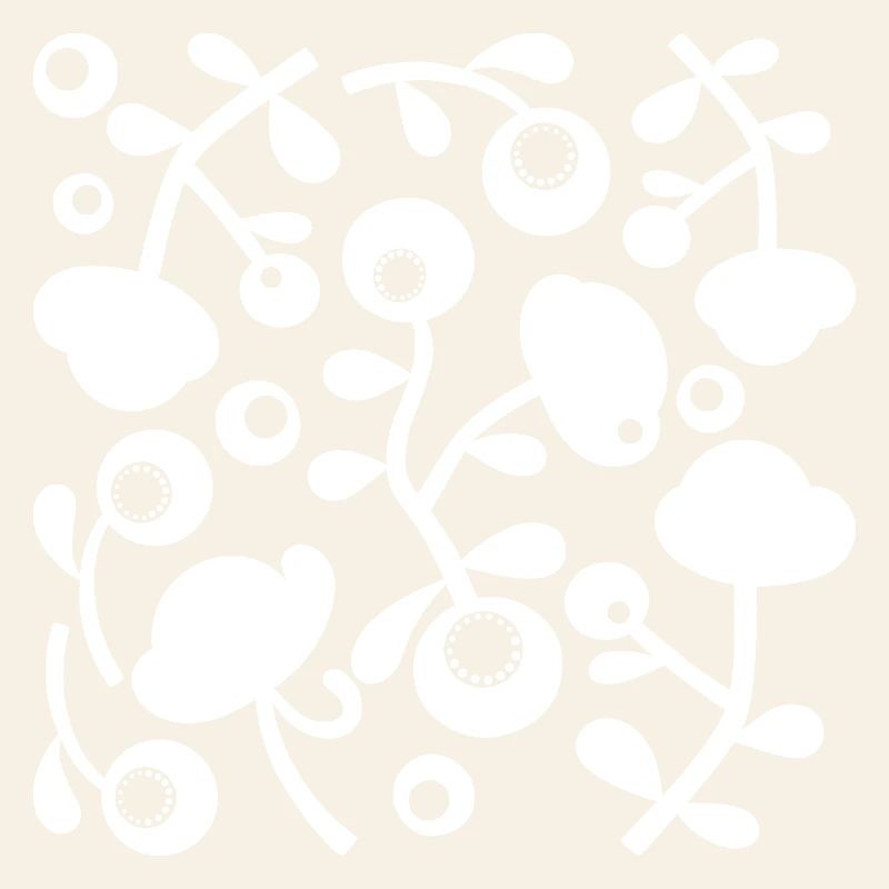 Abstract Peonies L White Transparent