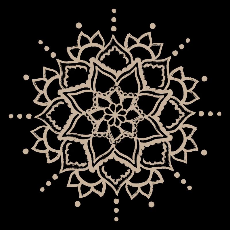 Beige Mandala-Blüte