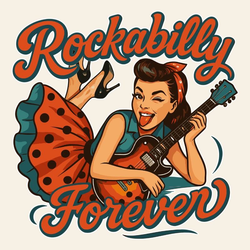 Rockabilly Forever: Rockabella mit E-Gitarre