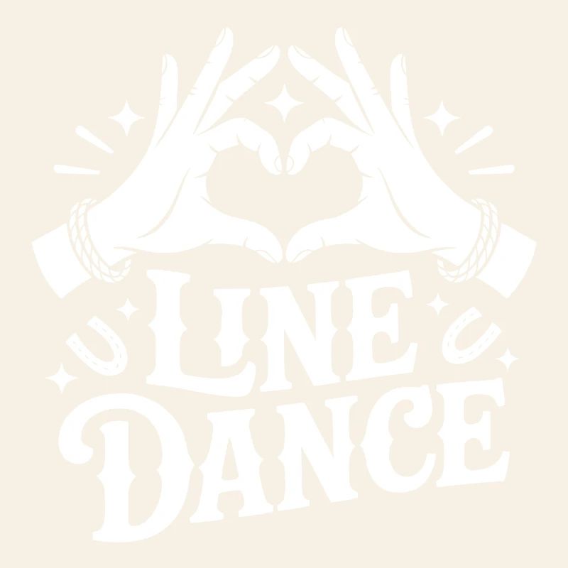 Graphique de la main en forme de cœur LineDance