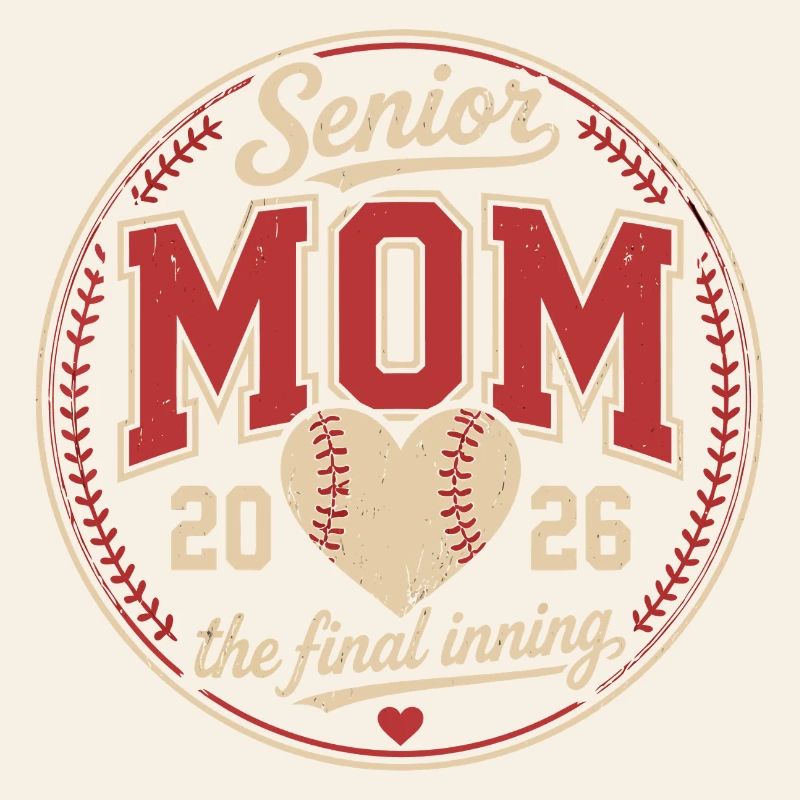 Senior Mom 2026 Baseball Abschluss Design