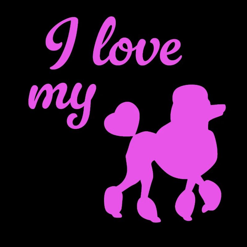 Pudel pink Hunde Bello Gassi Love Hundehalter Fan