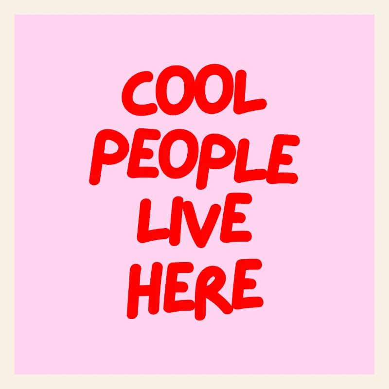 Minimalist COOL PEOPLE LIVE HERE Graphic Tee Desgn