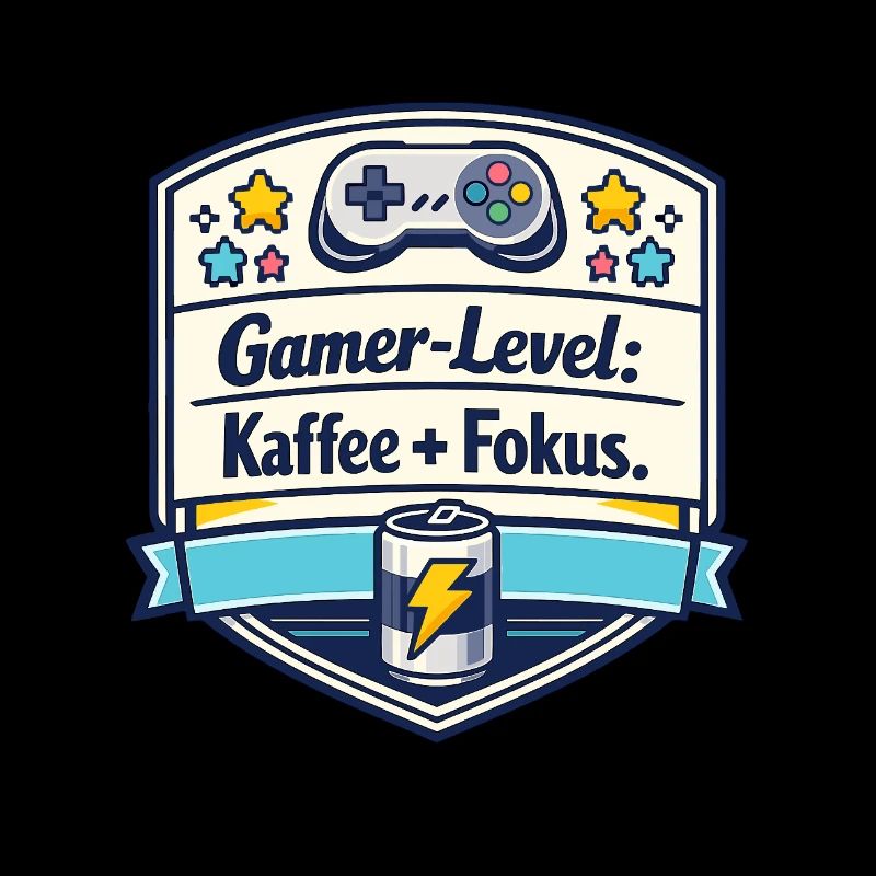 Gamer-Level Kaffee Fokus Patch