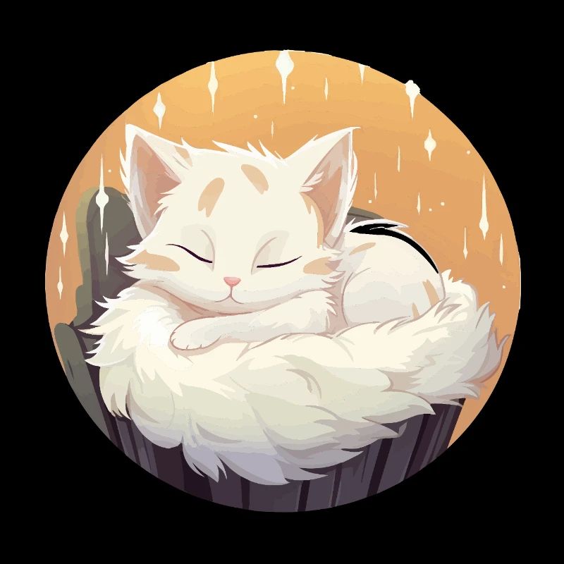 Sleeping cat in a circle