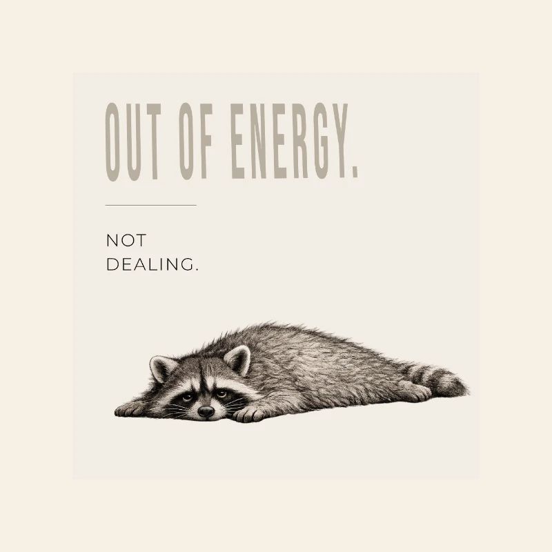 Need Coffee Lazy Raccoon Meme