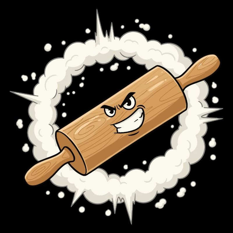 Angry Rolling Pin Cartoon