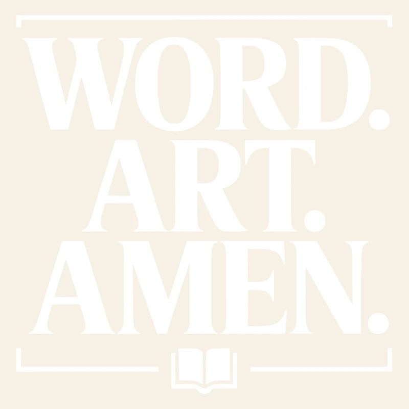 Word Art Amen Typography Tee