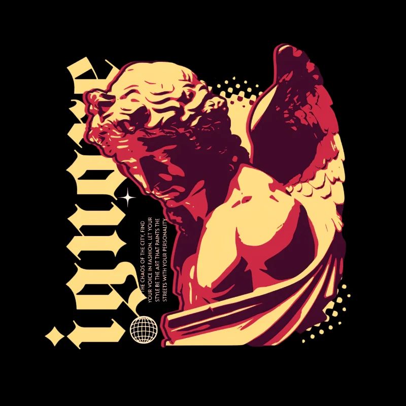 Silhouette de héros antique dans le style pop art