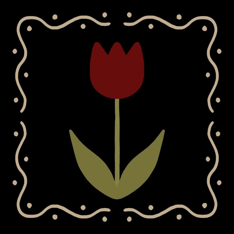 Tulip in Framed Silhouette