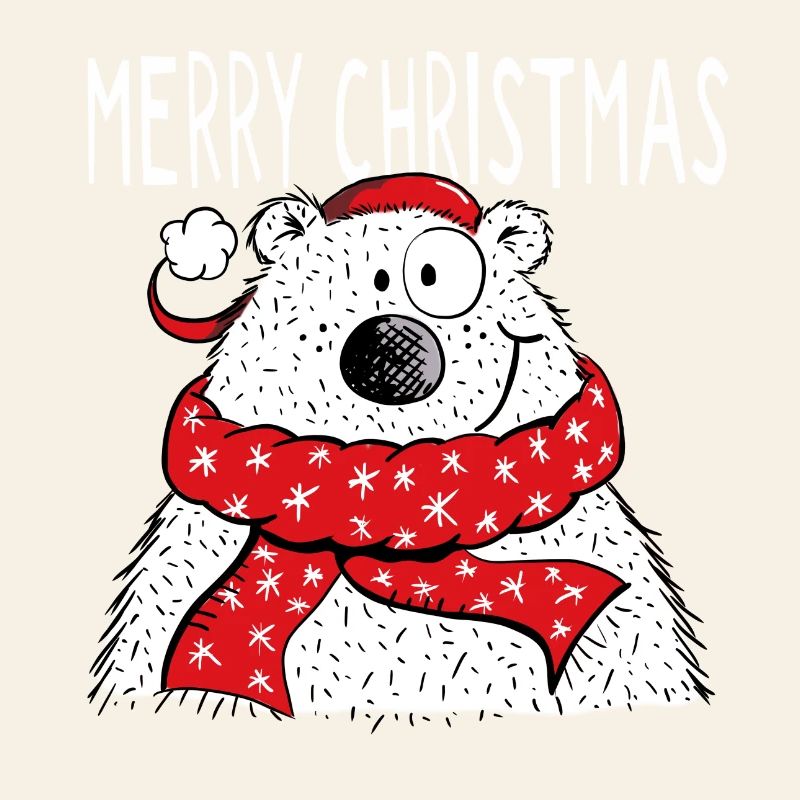 Merry Christmas Bär - Winter - Eisbär - Comic