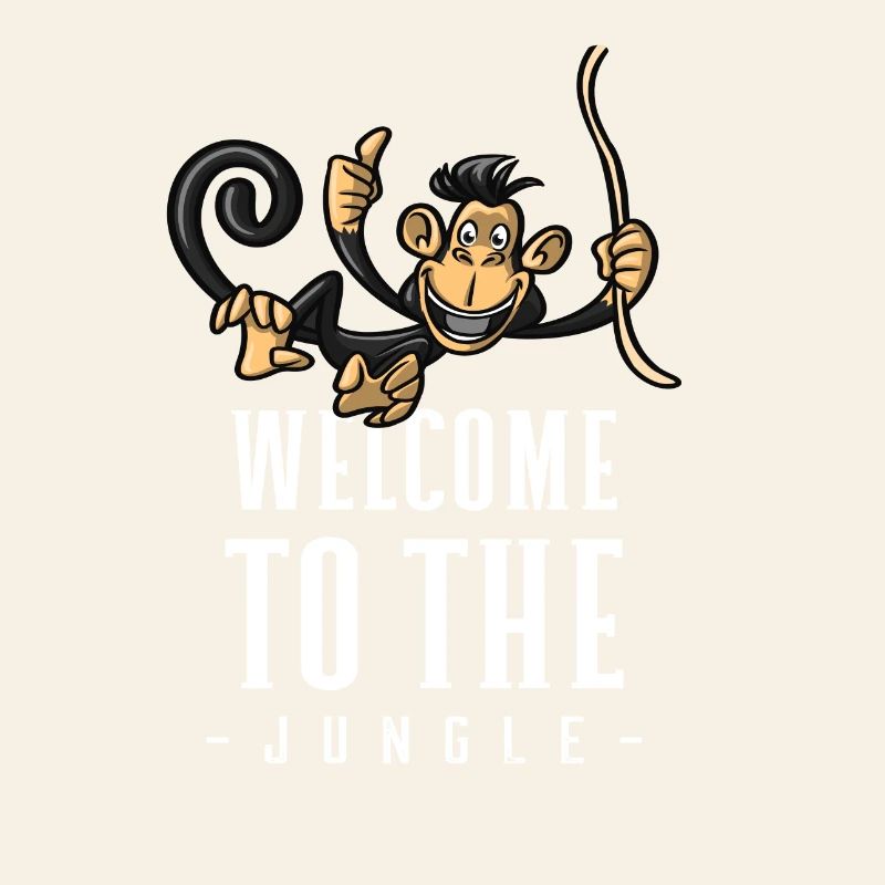 Jungle Monkey Bienvenue Design
