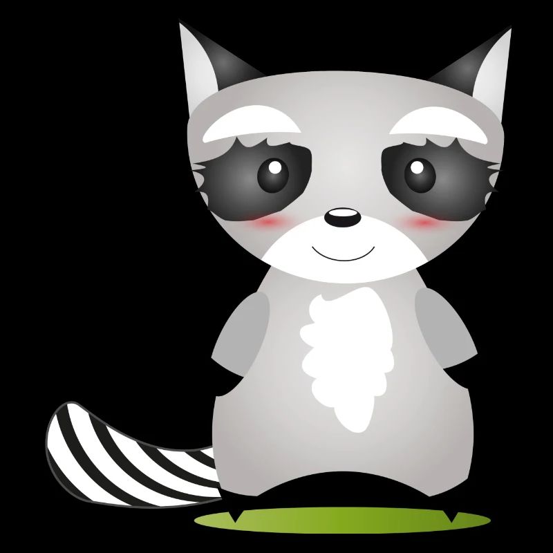 mignon raton laveur dans un style bande dessinée à aimer