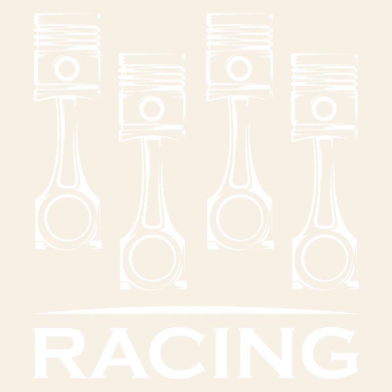 Icône de moteur de voiture à piston de course Icône de logo graphique