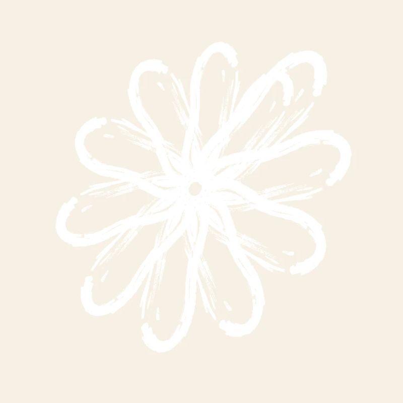 Pattern border effect flower white