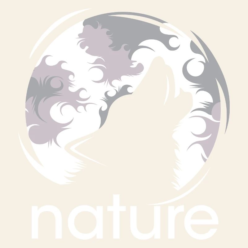 Nature Wolf Moon Howl Evening Night Shadow Logo