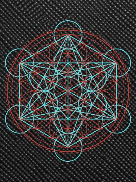 Vibrant Flower of Life Geometry