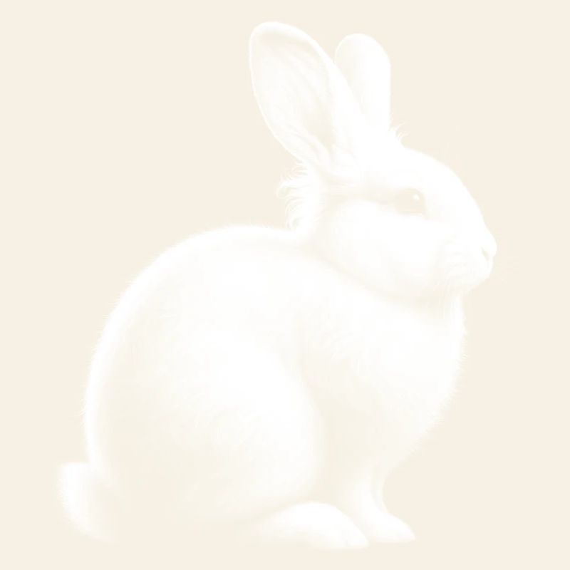 Portrait de lapin blanc mignon