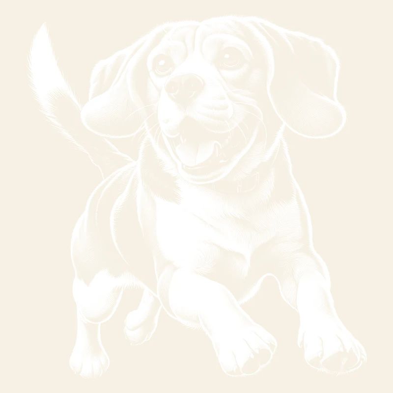 Beagle joyeux comme un portrait mignon