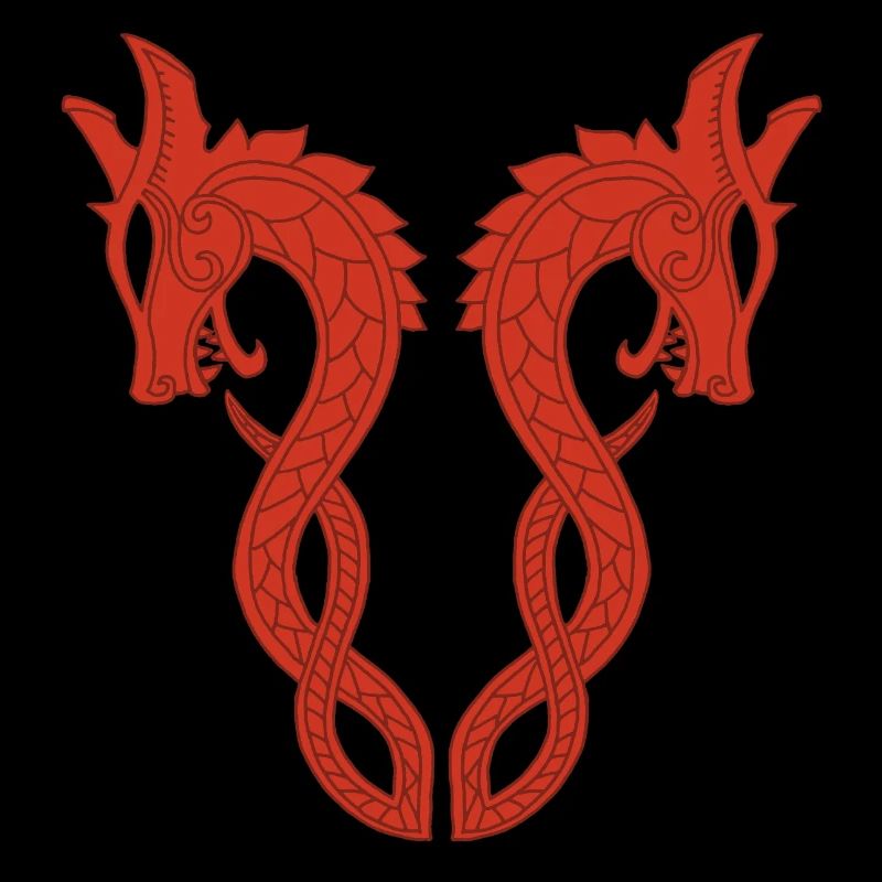 Red two-headed dragon