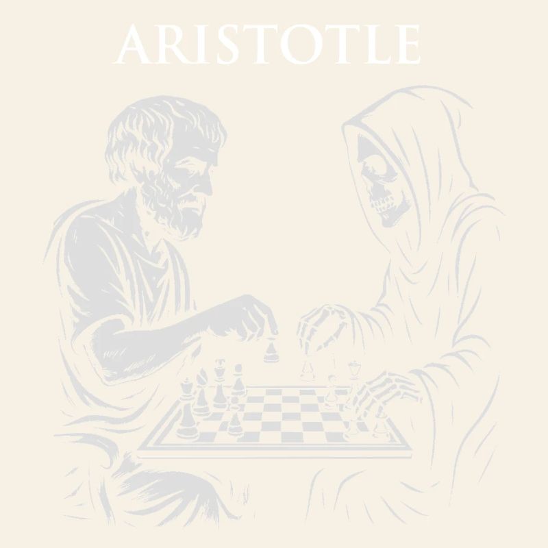Aristote et Grim Raper Chess Illustration