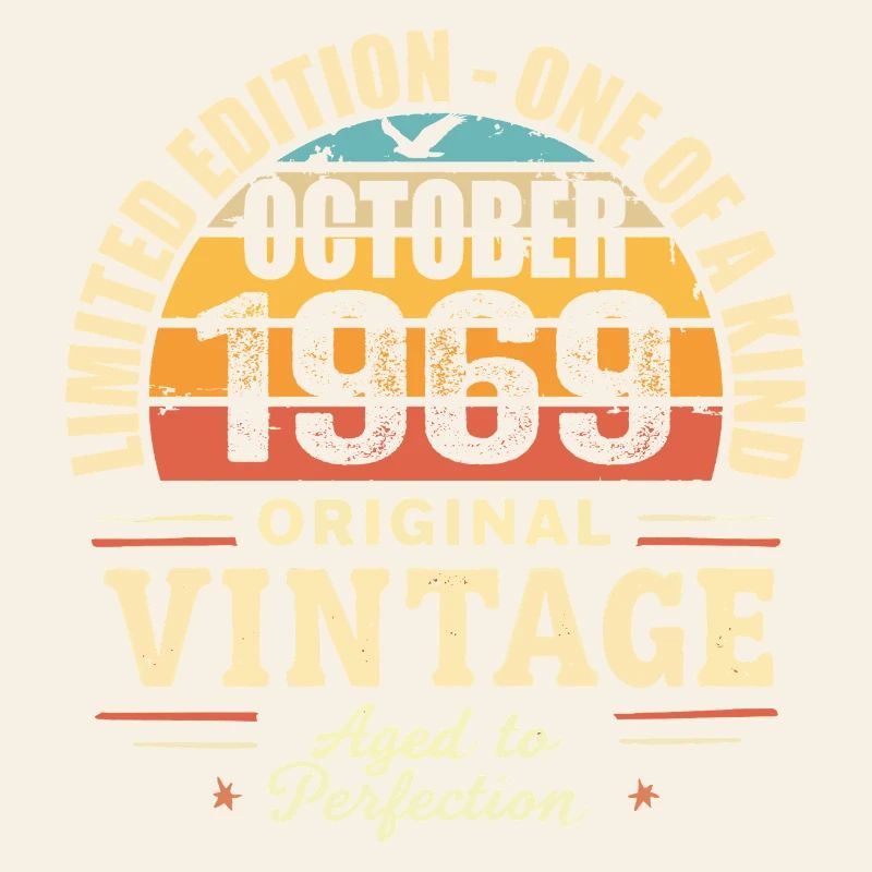 Retro October 1969 - birthday october 1969