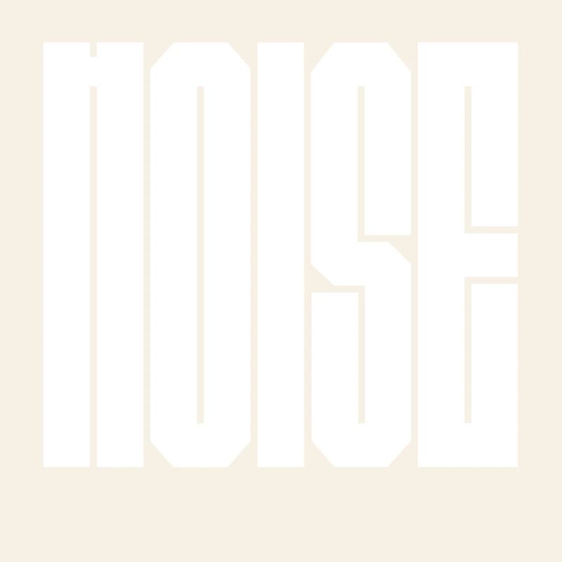 Bold Black and White Noise logo typography