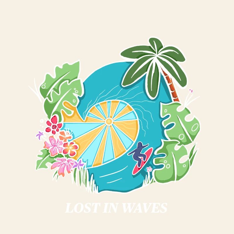 Perdu dans les vagues - Conception de vibrations de surf tropicales