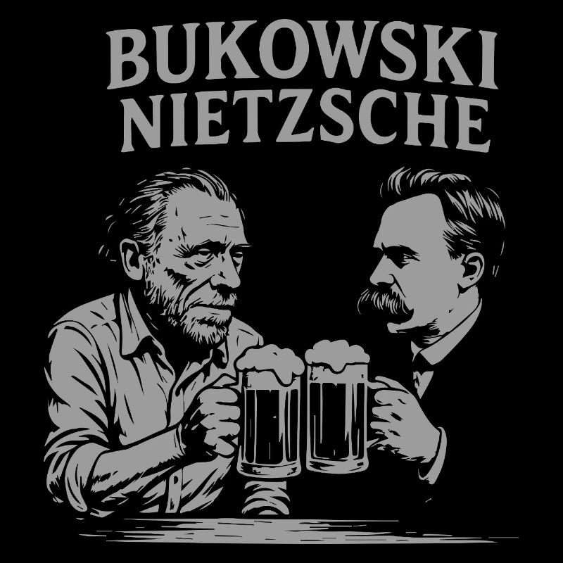Conception de toasts à la bière de Bukowski et Nietzsche