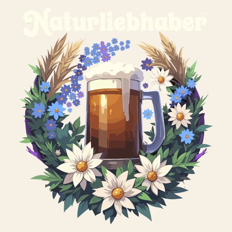 Nature Lovers Beer Wreath Traditional Shirt Replacement Dirnd