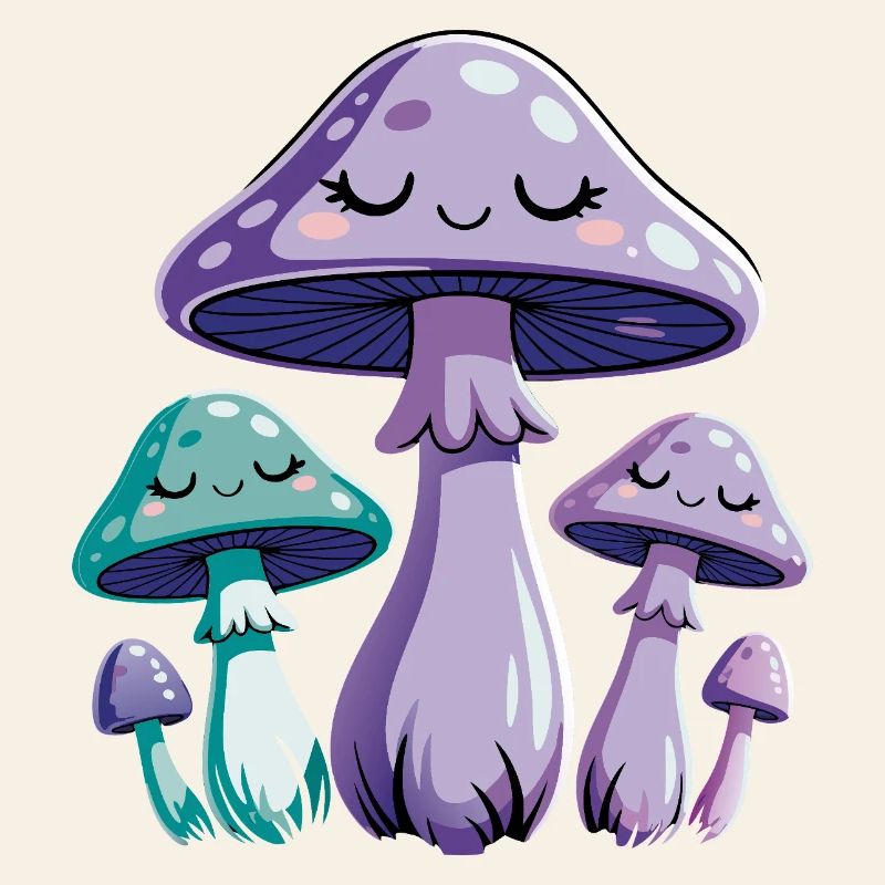 Champignons rêveurs violets
