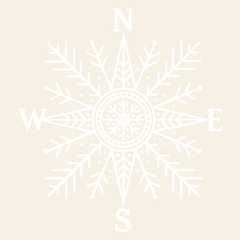 Compass with snowflake – Nordic design