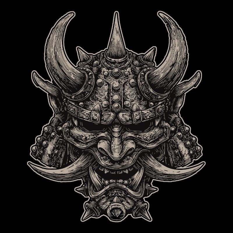 Demonic Samurai Helmet Oni Mask