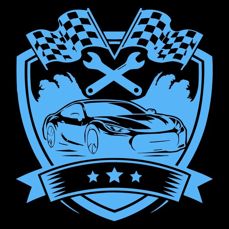 Racing Car Emblem Shield Car