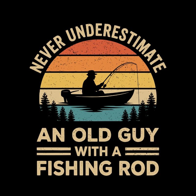 Never Underestimate Old Guy With Fishing Rod
